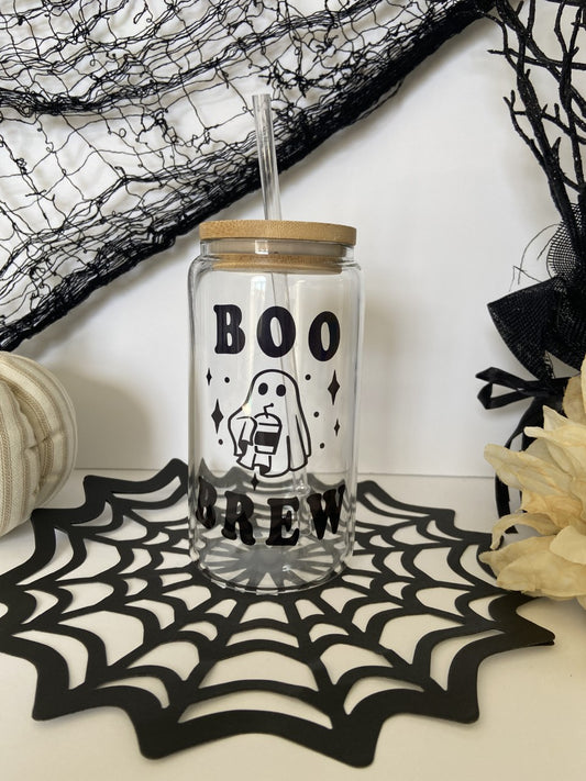 Boo Brew Beer Can Glass